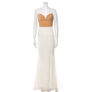 Zuhair Murad Silk Wedding Dress 6 Sweetheart Simple Minimalist Designer Gown 40